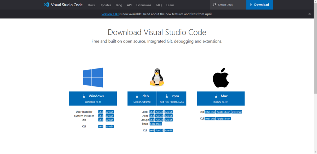 Website Download Visual Studio Code